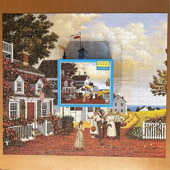 Fun Lovin' Silly Folks Charles Wysocki's Americana 1000 Piece Puzzle - Complete - Picture 3 of 8